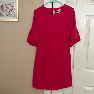 Pink Jade dress with ruffles on sleeves,  XS, in perfect condition